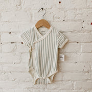 Sea Stripes Short Sleeve Kimono One-Piece