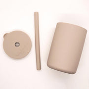 Army Green Silicone Cup + Straw