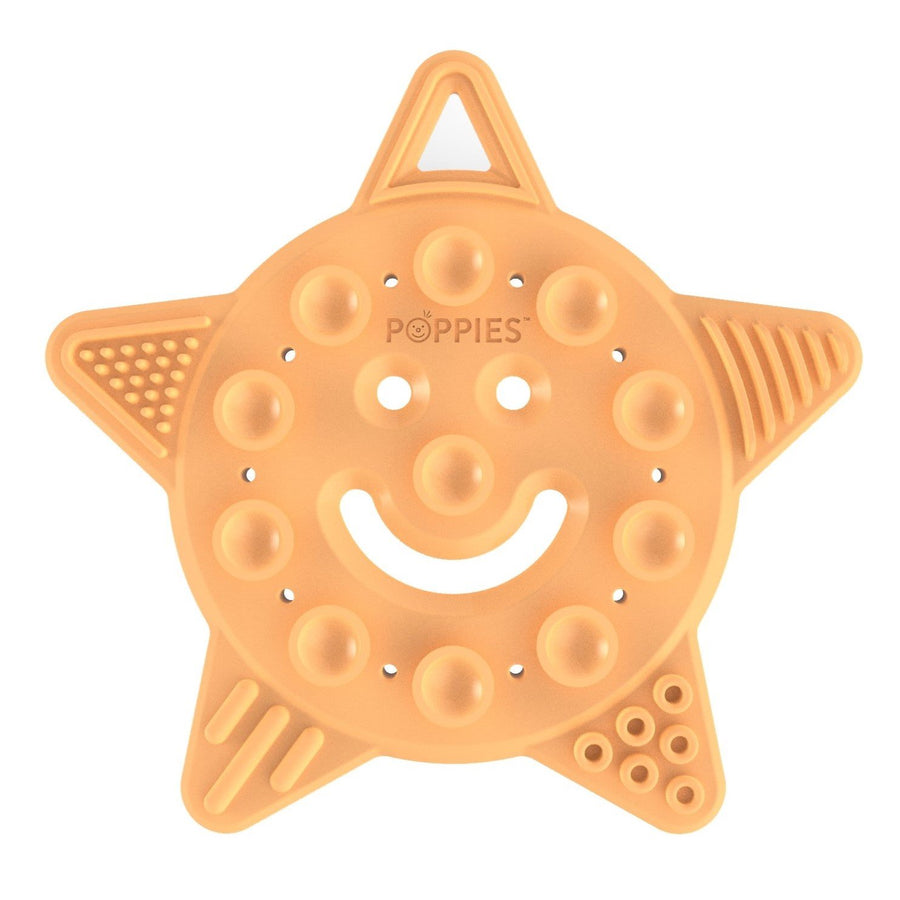 Smiley The Star Teether in Orange Sherbert
