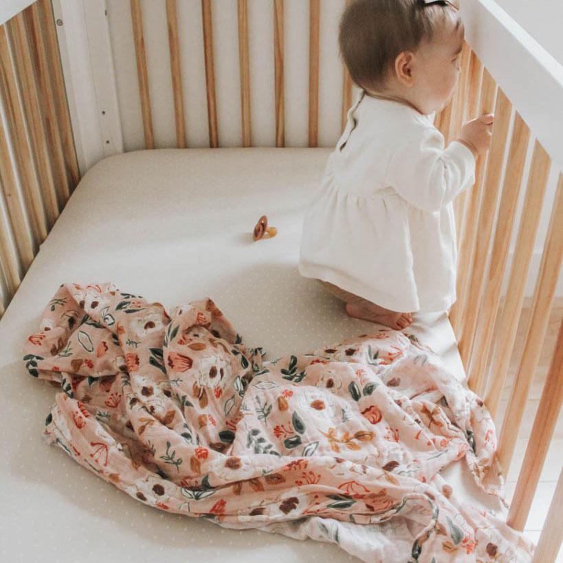 Vintage Floral Muslin Swaddle