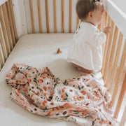 Vintage Floral Muslin Swaddle