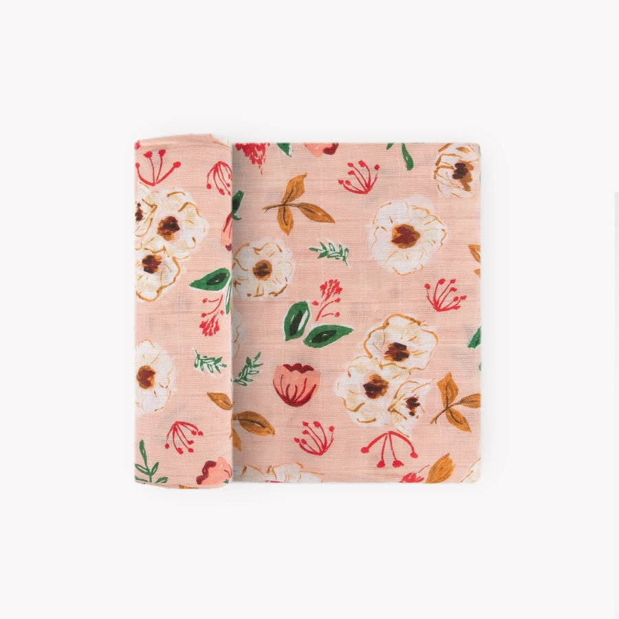 Vintage Floral Muslin Swaddle