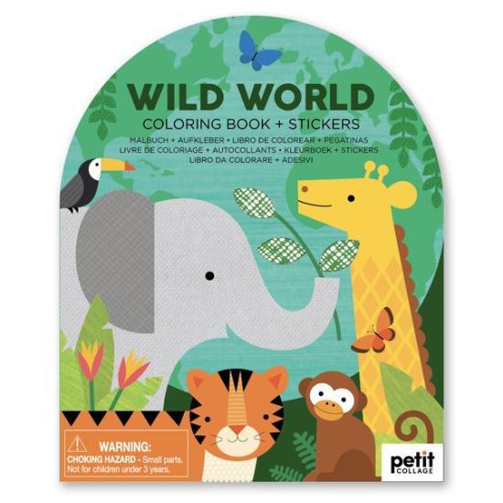 Wild World Coloring Book + Stickers