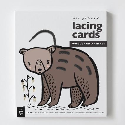 Woodland Animals Lacing Cards